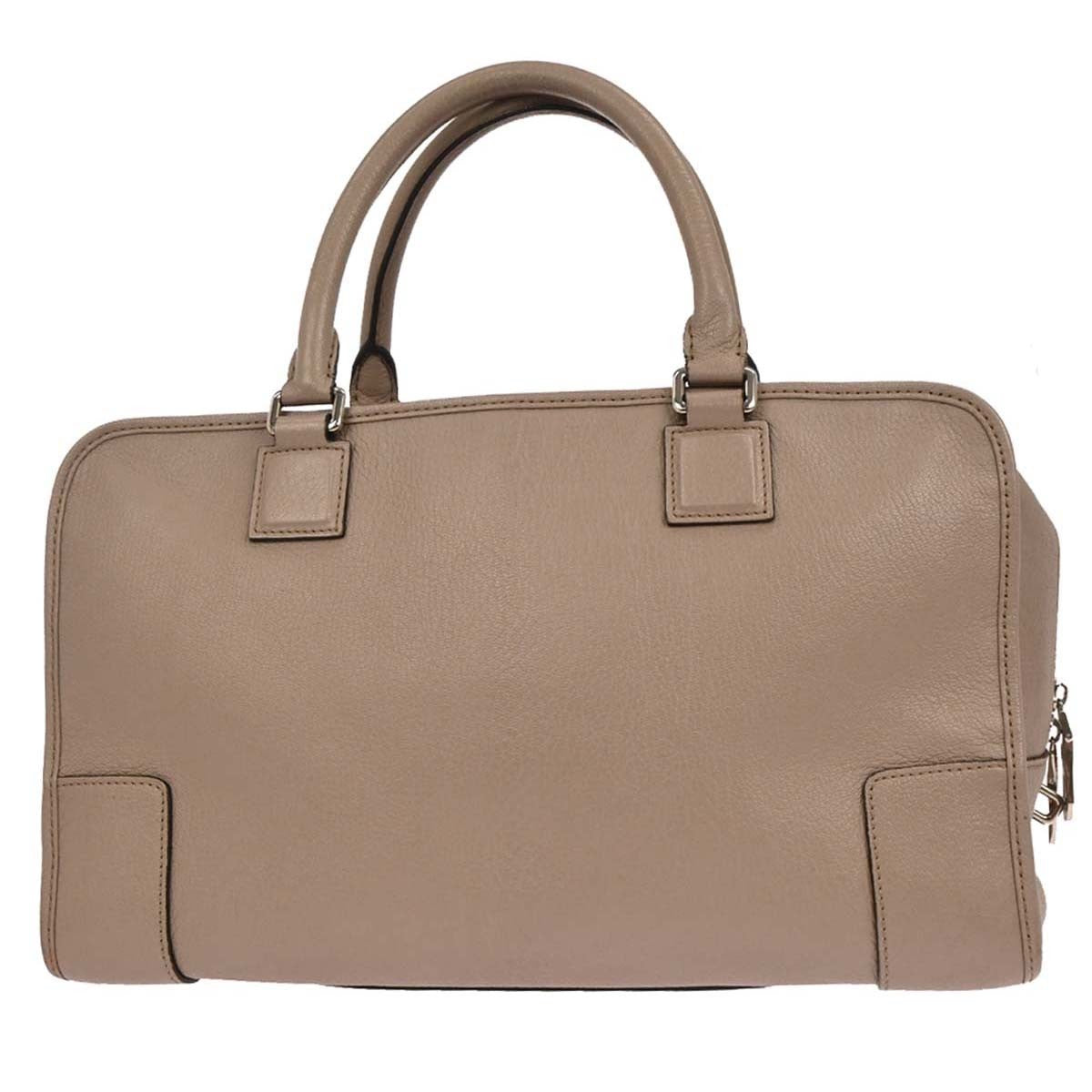 Loewe Amazona Bag Leather Beige Leather Handbag (Authentic  )