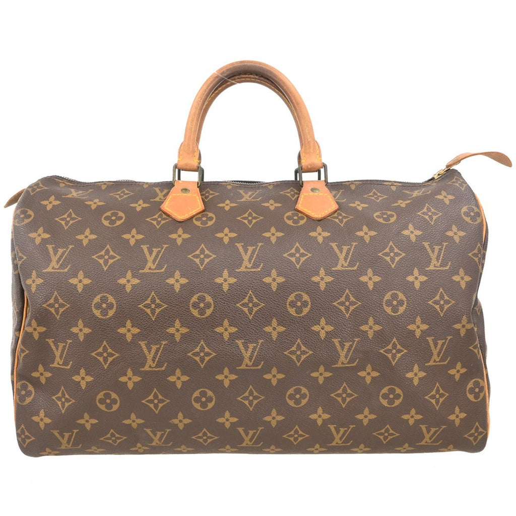Louis Vuitton Speedy Handbag Monogram Canvas Brown Canvas Handbag ( )