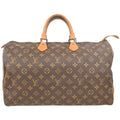 Louis Vuitton Speedy Handbag Monogram Canvas Brown Canvas Handbag ( )