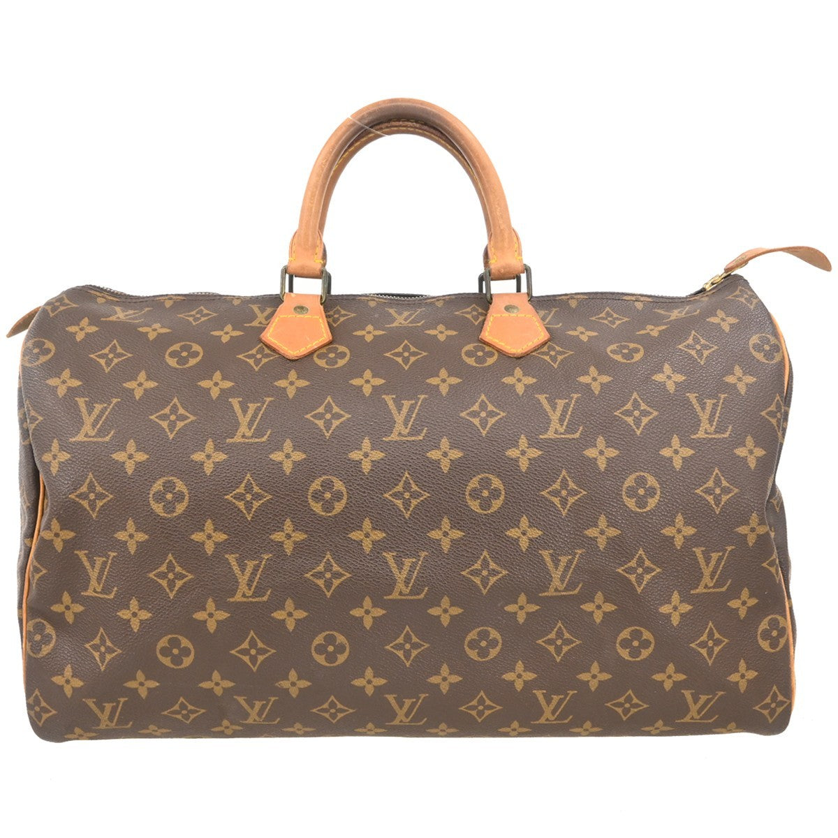 Louis Vuitton Speedy Handbag Monogram Canvas Brown Canvas Handbag ( )
