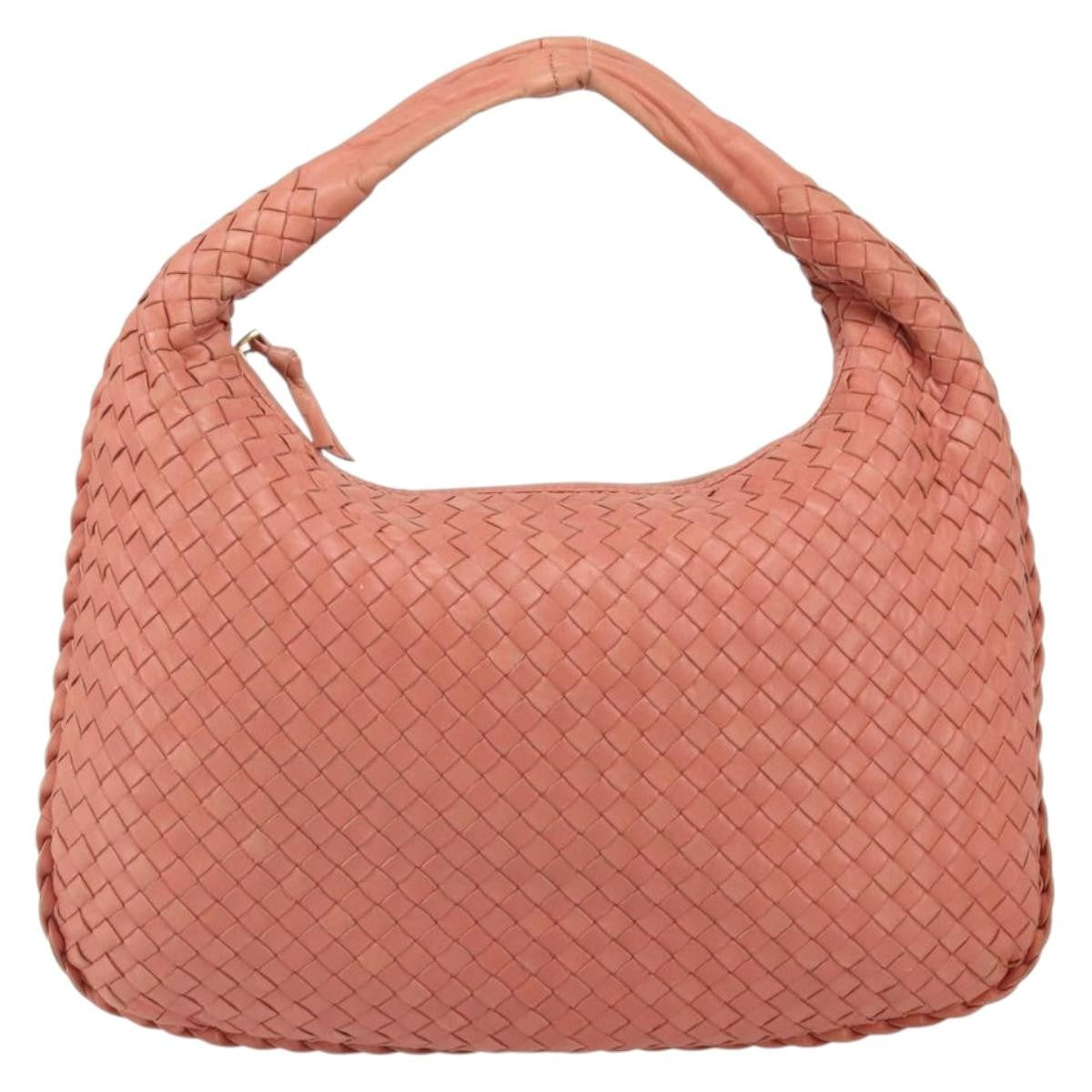 Bottega Veneta Veneta Hobo Intrecciato Nappa Pink Leather Handbag (Authentic  )