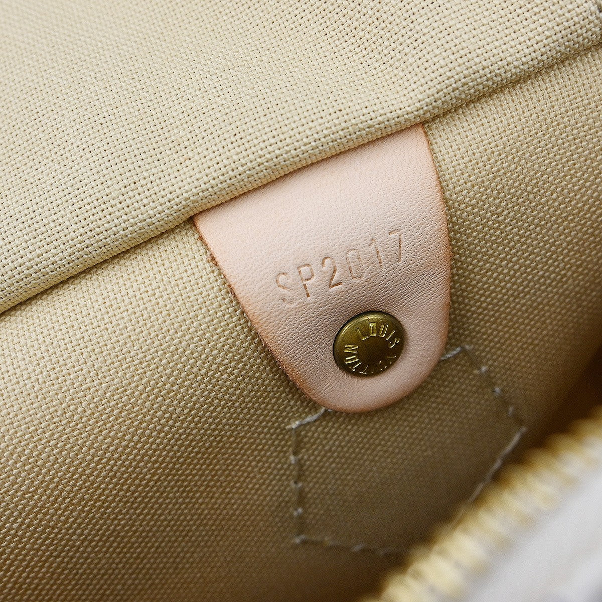 Louis Vuitton Speedy Handbag Damier White Canvas Handbag ( )