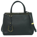 Fendi 2Jours Bag Leather Black Leather Handbag (Authentic  )