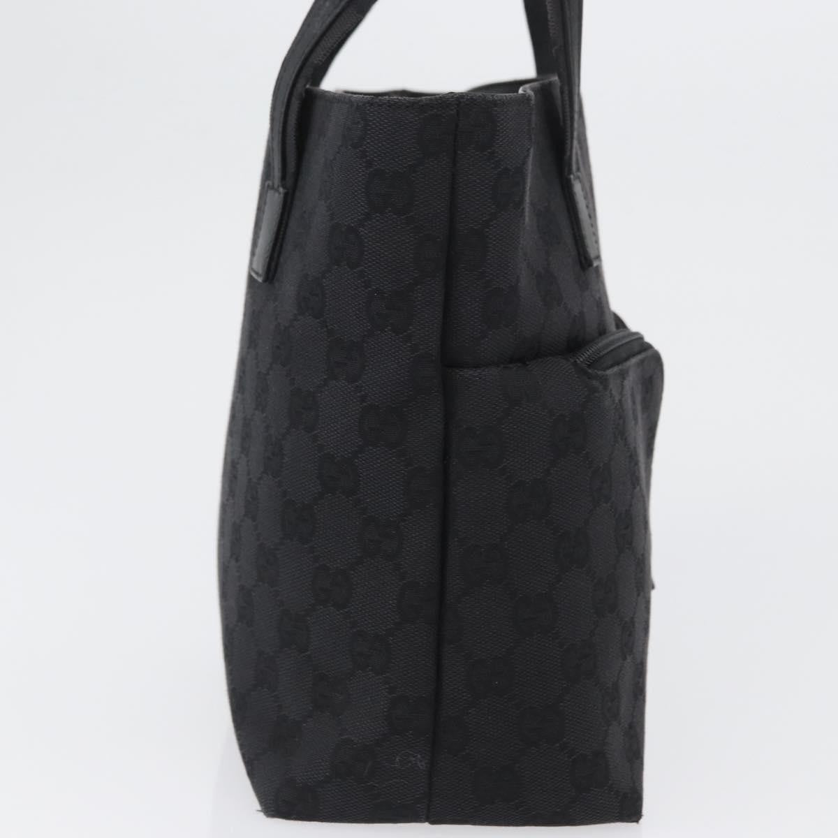 Gucci Double Pocket Tote Gg Canvas Black Canvas Handbag (Authentic  )