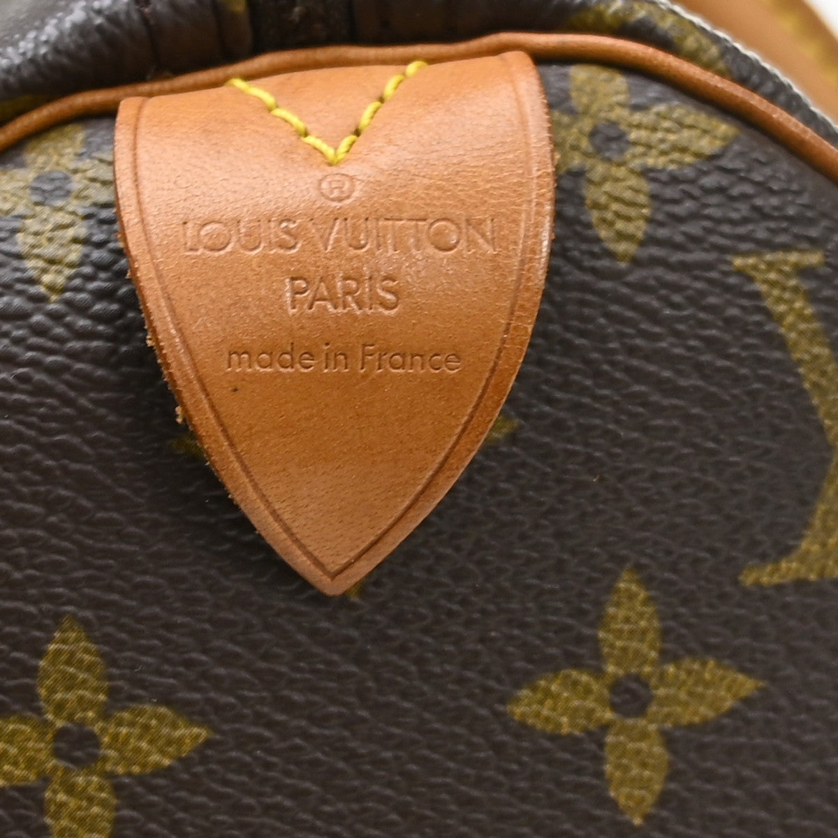 Louis Vuitton Speedy Handbag Monogram Canvas Brown Canvas Handbag ( )