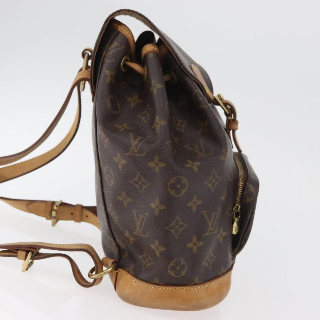 Louis Vuitton Vintage Montsouris Backpack Monogram Canvas Brown Canvas Backpack Bag ( )