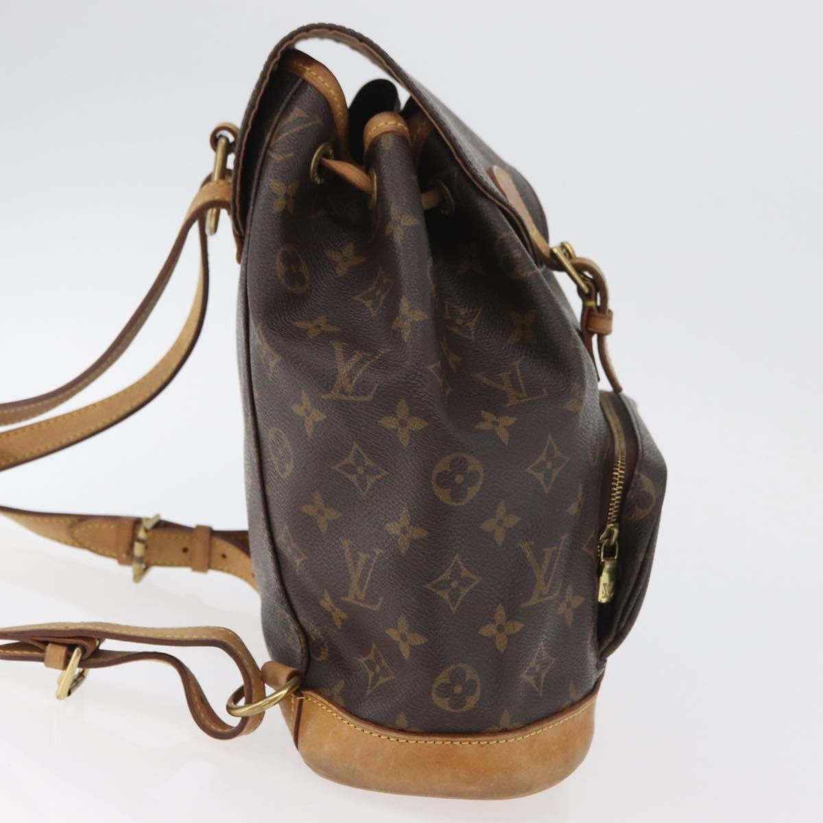 Louis Vuitton Vintage Montsouris Backpack Monogram Canvas Brown Canvas Backpack Bag ( )