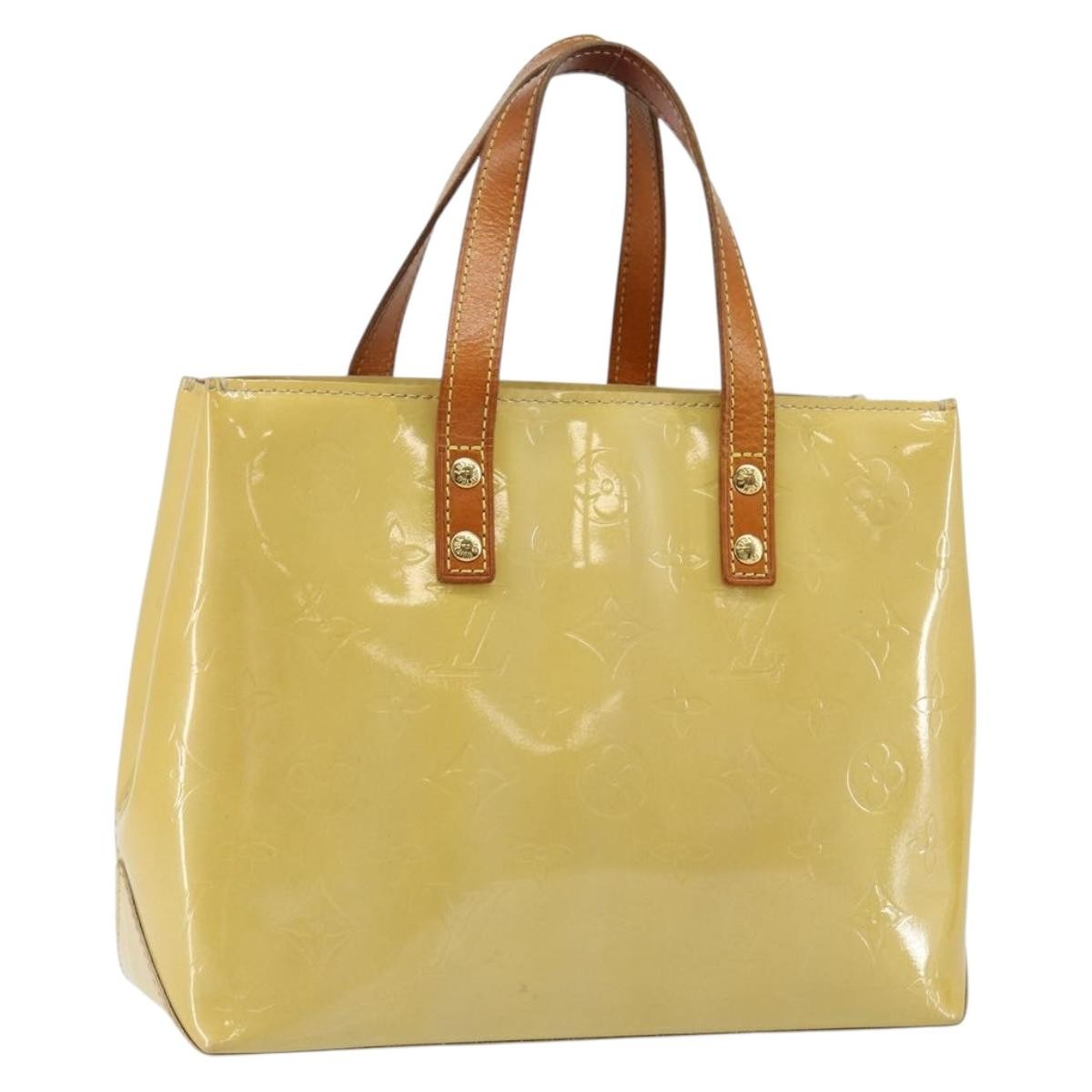 Louis Vuitton Reade Handbag Monogram Vernis Beige Patent_Leather Bag (Authentic  )