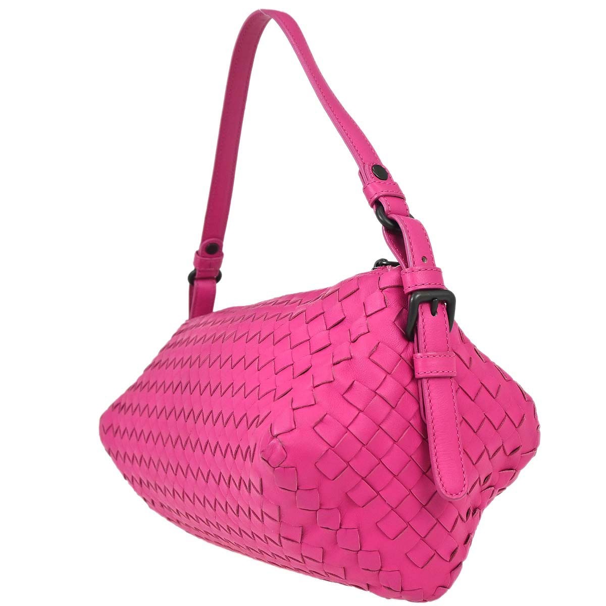 Bottega Veneta Intrecciato Handbag Leather Pink Leather Handbag ( )