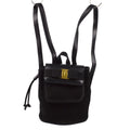 Salvatore Ferragamo Vara Flap Drawstring Backpack Leather And Suede Black Suede Backpack Bag (Authentic  )
