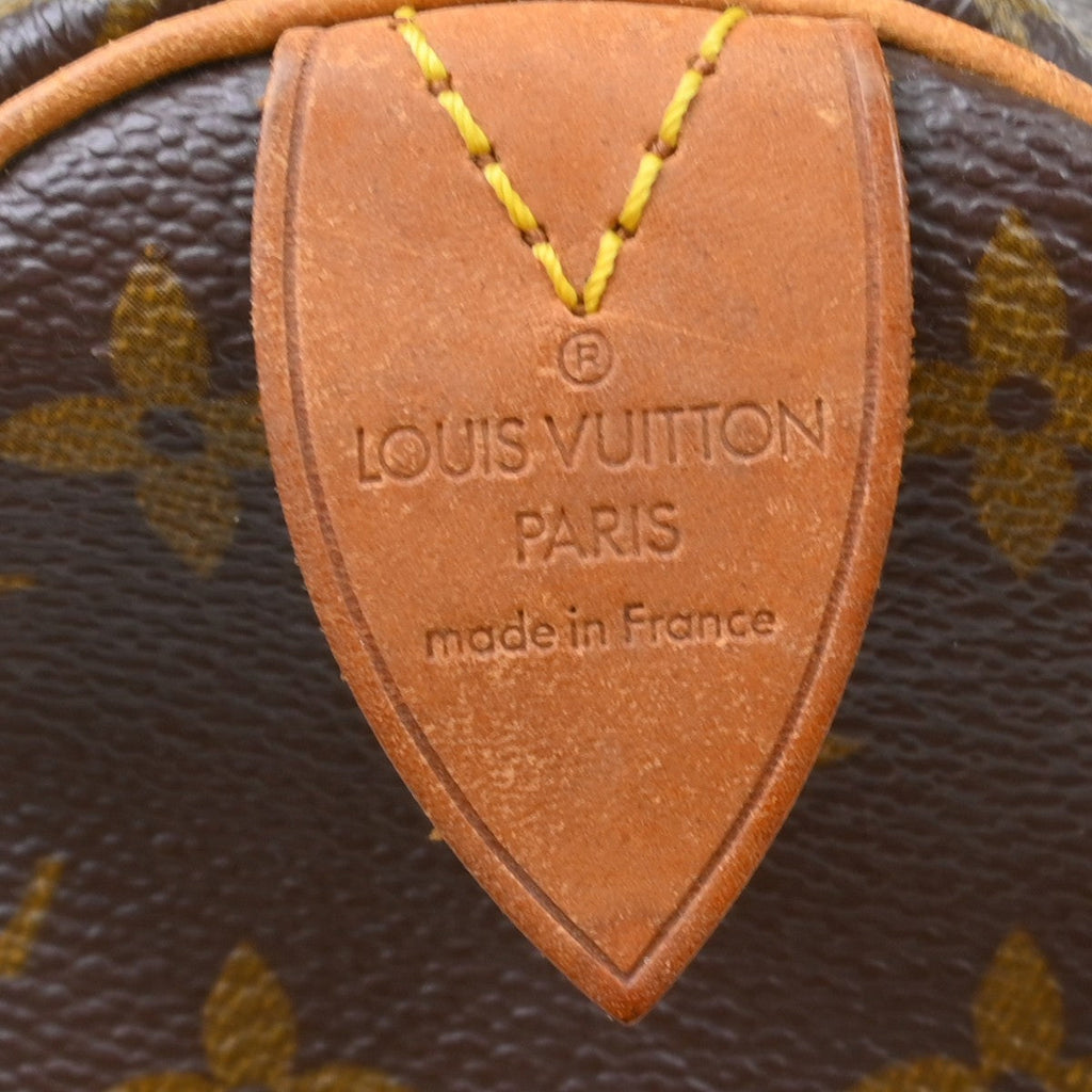 Louis Vuitton Speedy Handbag Monogram Canvas Brown Canvas Handbag ( )