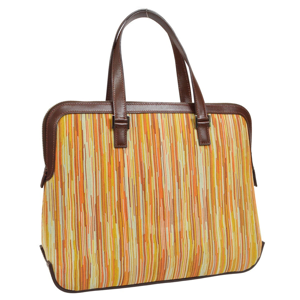 Hermes Escapada Handbag Vibrato Orange Leather Handbag (Authentic  )