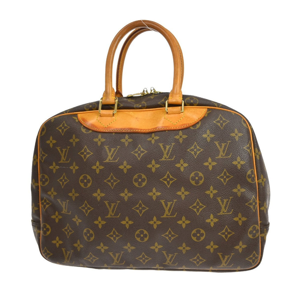 Louis Vuitton Deauville Handbag Monogram Canvas Brown Canvas Handbag ( )