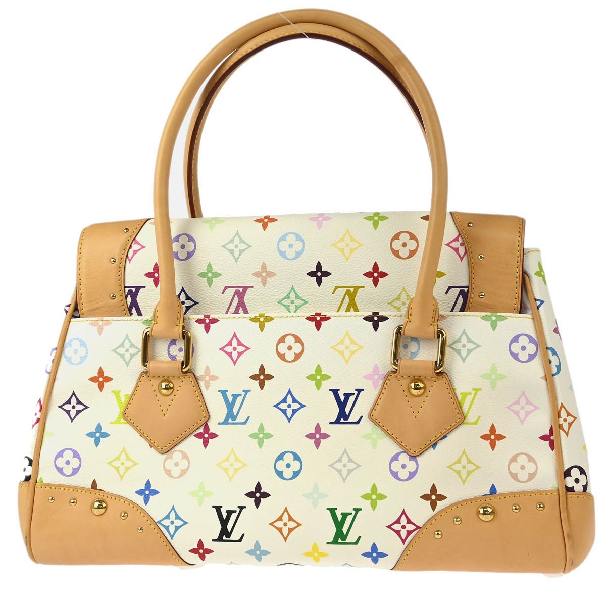 Louis Vuitton Beverly Handbag Monogram Multicolor Multicolour Canvas Handbag (Authentic  )