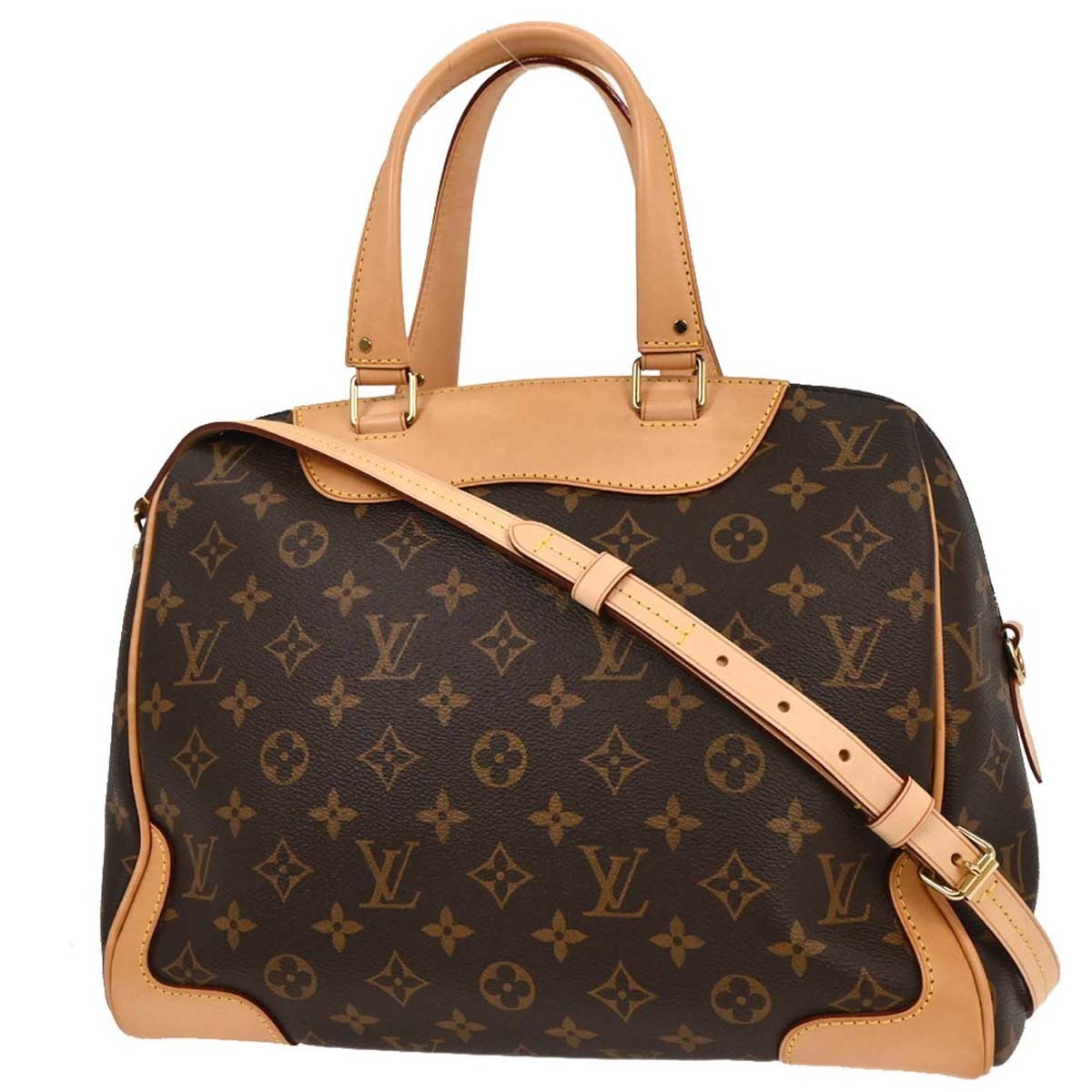 Louis Vuitton Retiro Handbag Monogram Canvas Brown Canvas Handbag (Authentic  )