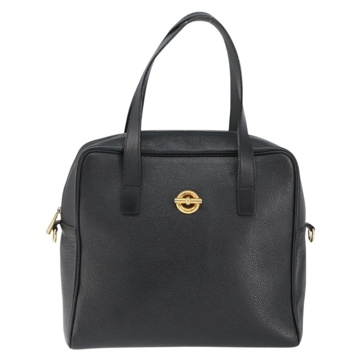 Celine Handbag Leather Black Leather Handbag (Authentic  )