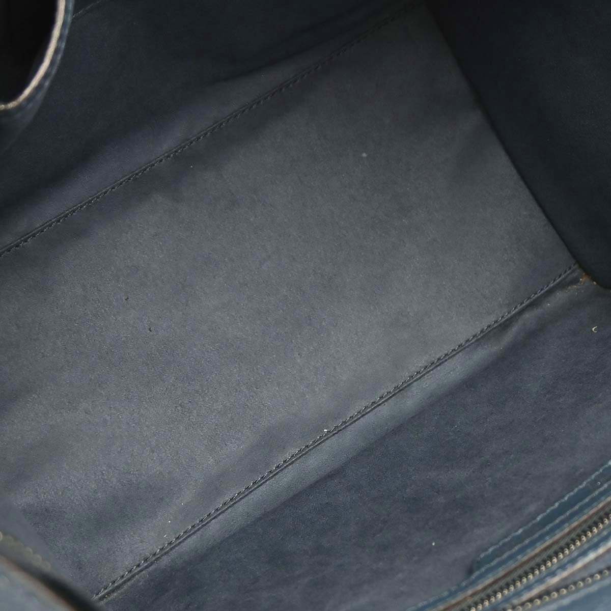 Celine Luggage Bag Grainy Leather Navy Leather Handbag ( )