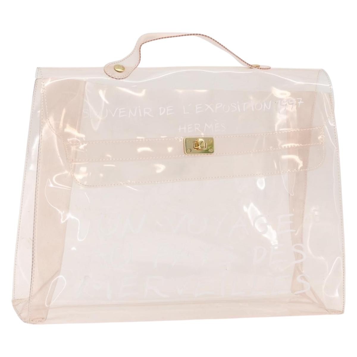 Hermes Kelly Souvenir Bag Vinyl Clear Plastic Handbag ( )
