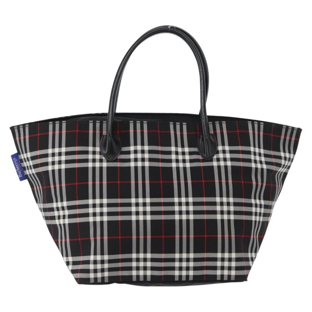 Burberry Nova Check Handbag Nylon Black Nylon Handbag (Authentic  )
