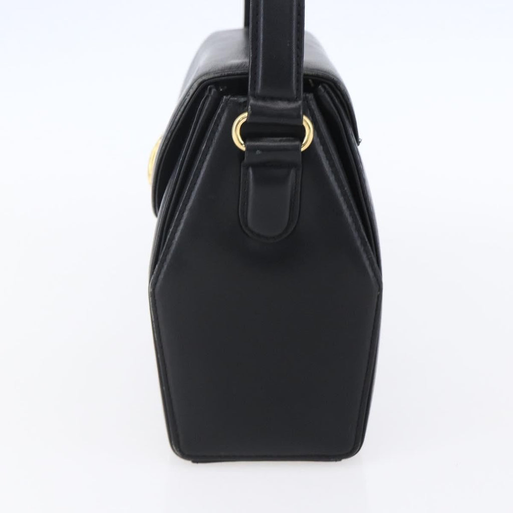 Givenchy Vintage Handbag Leather Black Leather Bag (Authentic  )