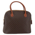 Celine Vintage Macadam Handbag Canvas Brown Canvas Handbag (Authentic  )