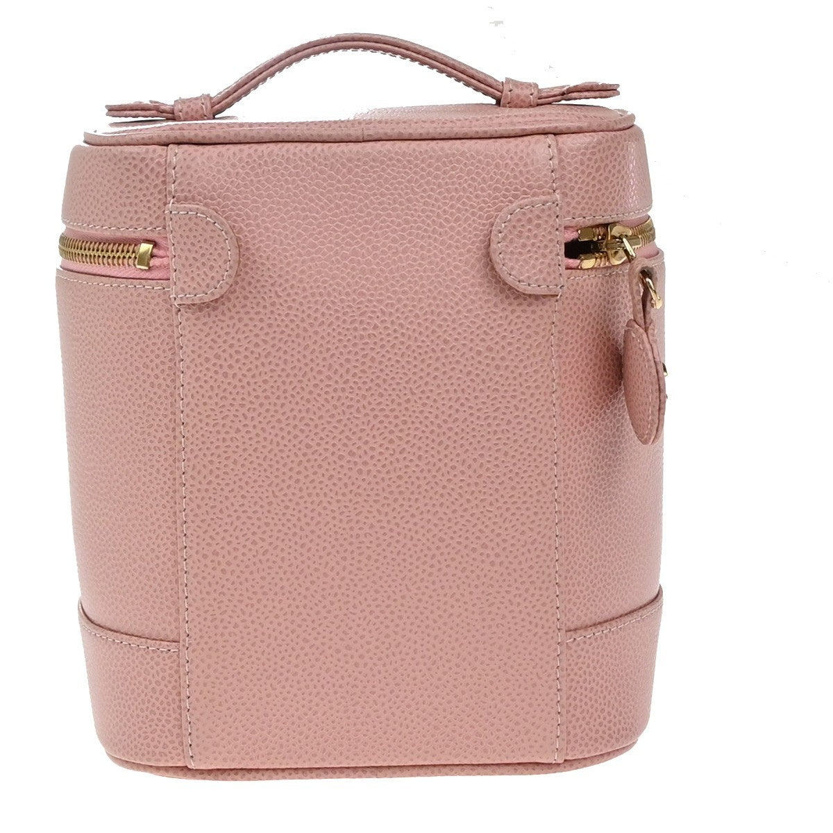 Chanel Vintage Timeless Cosmetic Case Caviar Pink Leather Handbag (Authentic  )