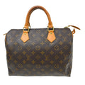 Louis Vuitton Speedy Handbag Monogram Canvas Brown Canvas Handbag ( )