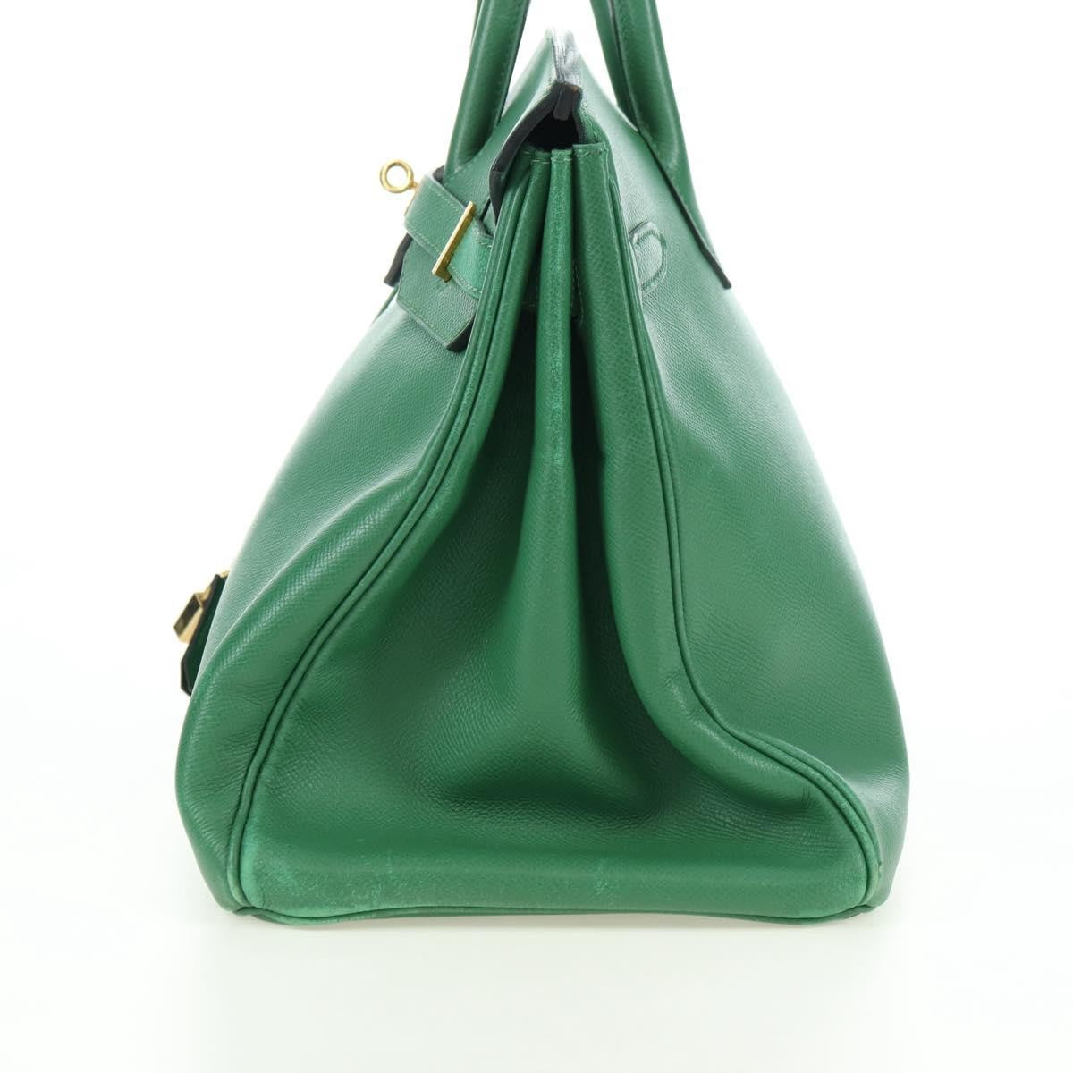 Hermes Birkin Handbag Green Togo With Gold Hardware Green Leather Handbag ( )