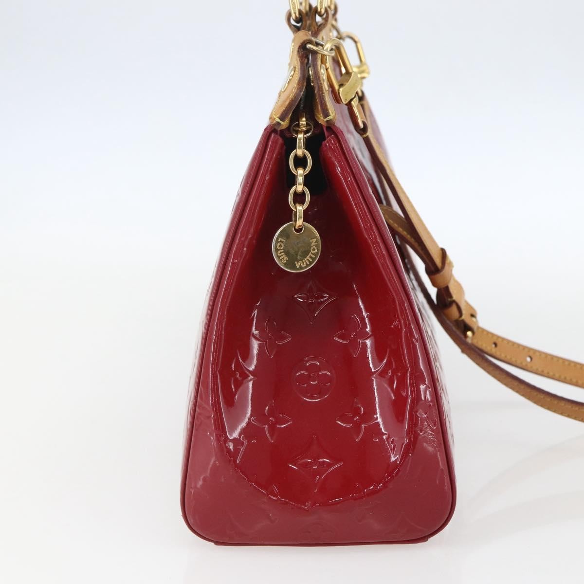 Louis Vuitton Brea Handbag Monogram Vernis Red Patent_Leather Handbag (Authentic  )