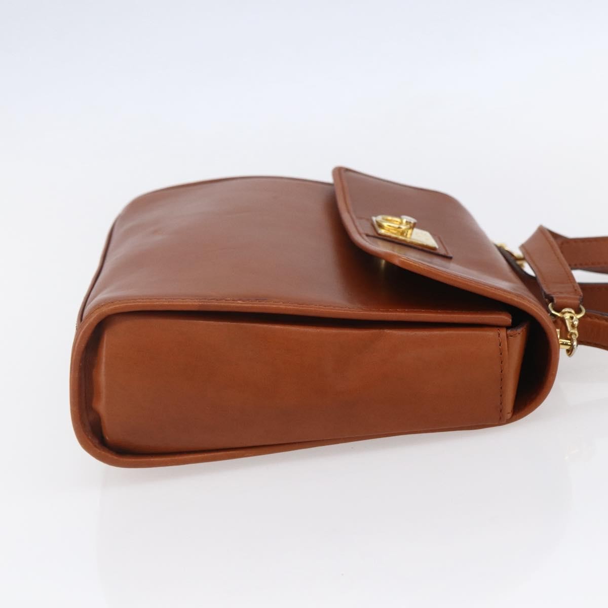 Celine Handbag Leather Brown Leather Handbag (Authentic  )