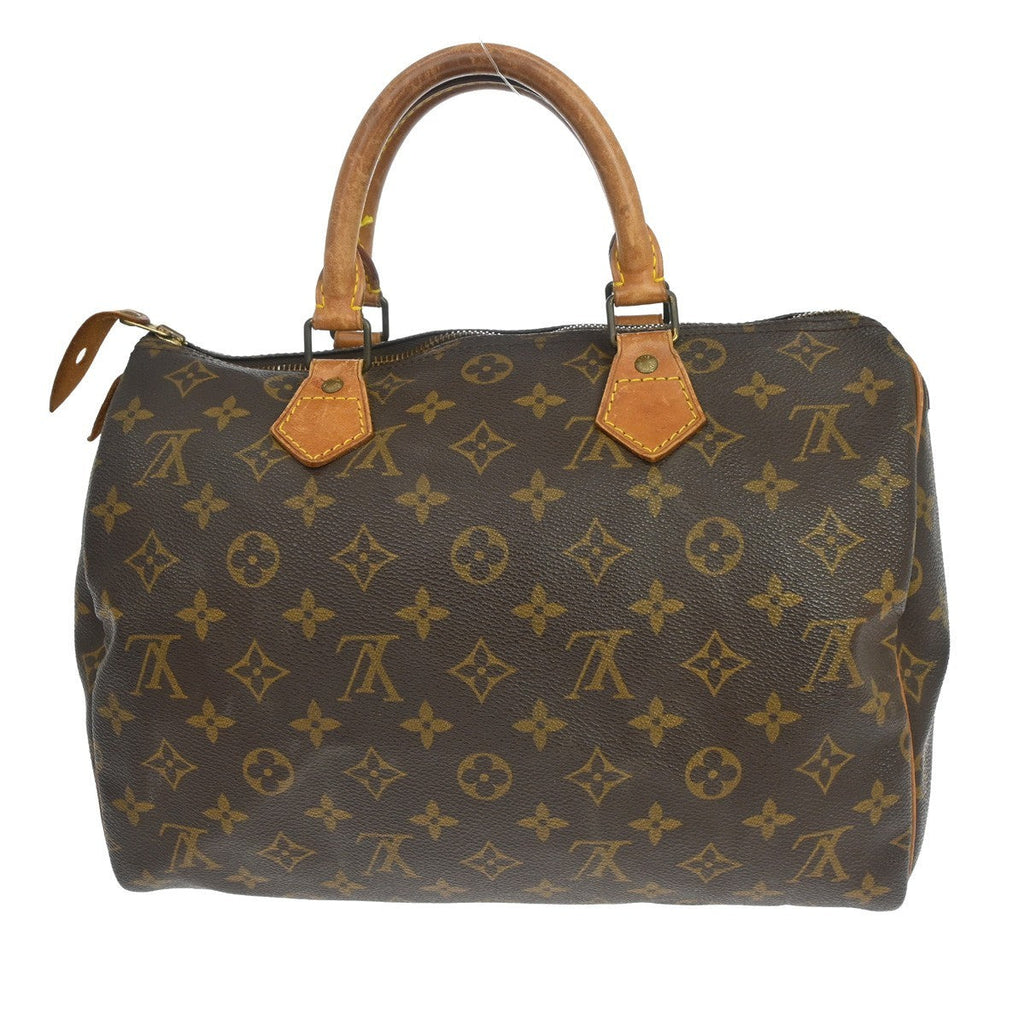 Louis Vuitton Speedy Handbag Monogram Canvas Brown Canvas Handbag ( )