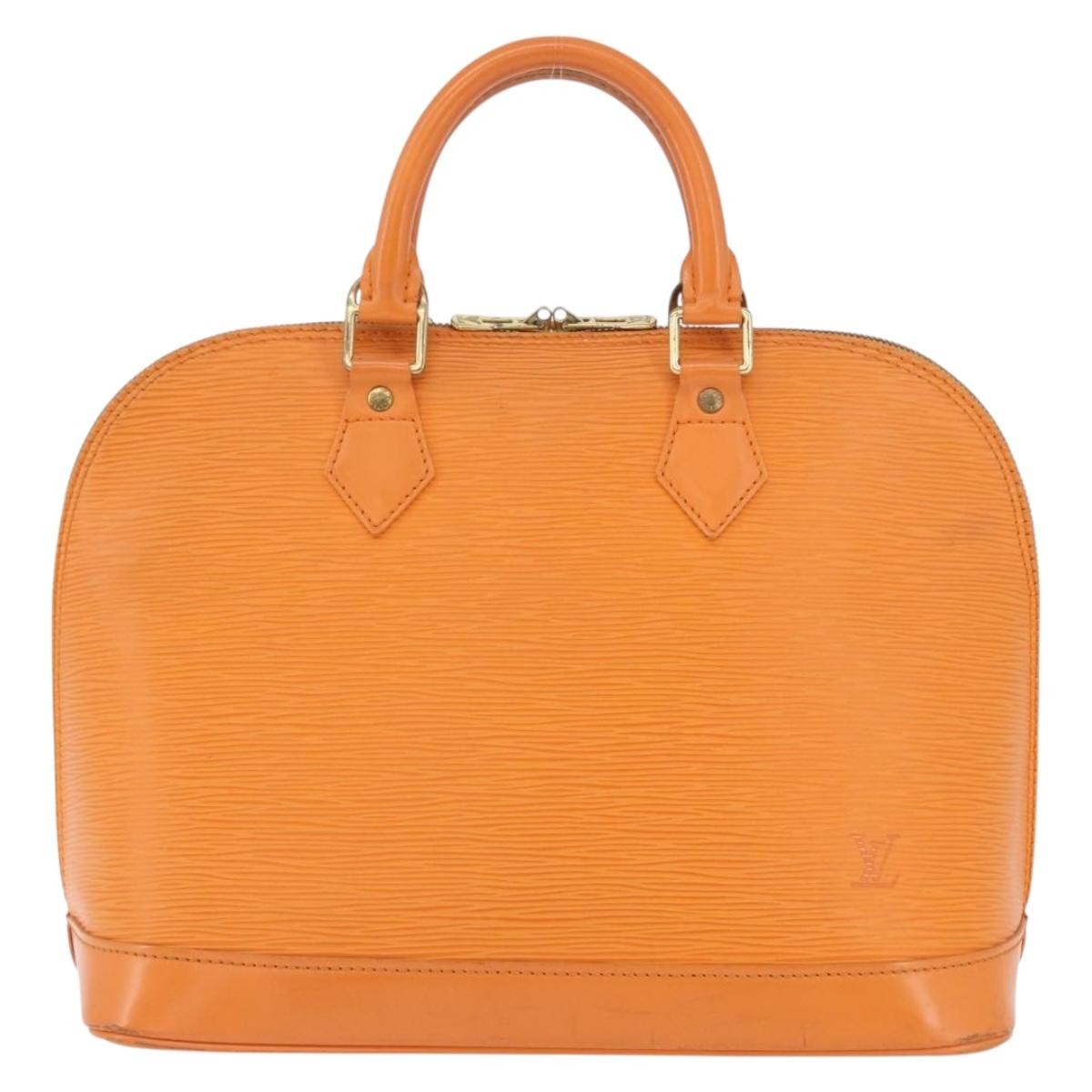 Louis Vuitton Vintage Alma Handbag Epi Leather Orange Leather Handbag (Authentic  )