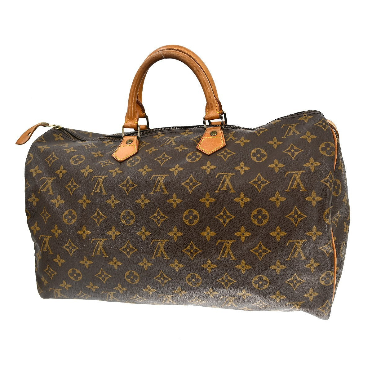 Louis Vuitton Speedy Handbag Monogram Canvas Brown Canvas Handbag ( )