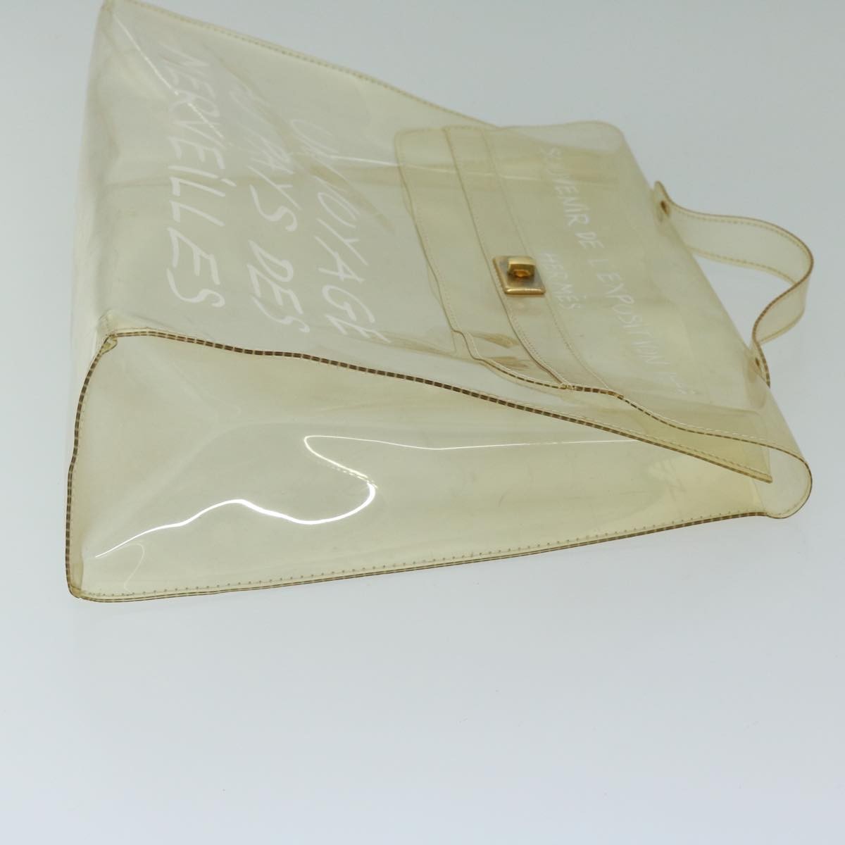 Hermes Kelly Souvenir Bag Vinyl Clear Plastic Handbag (Authentic  )