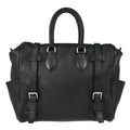 Hermes Pursangle Bag Leather Black Leather Handbag (Authentic  )