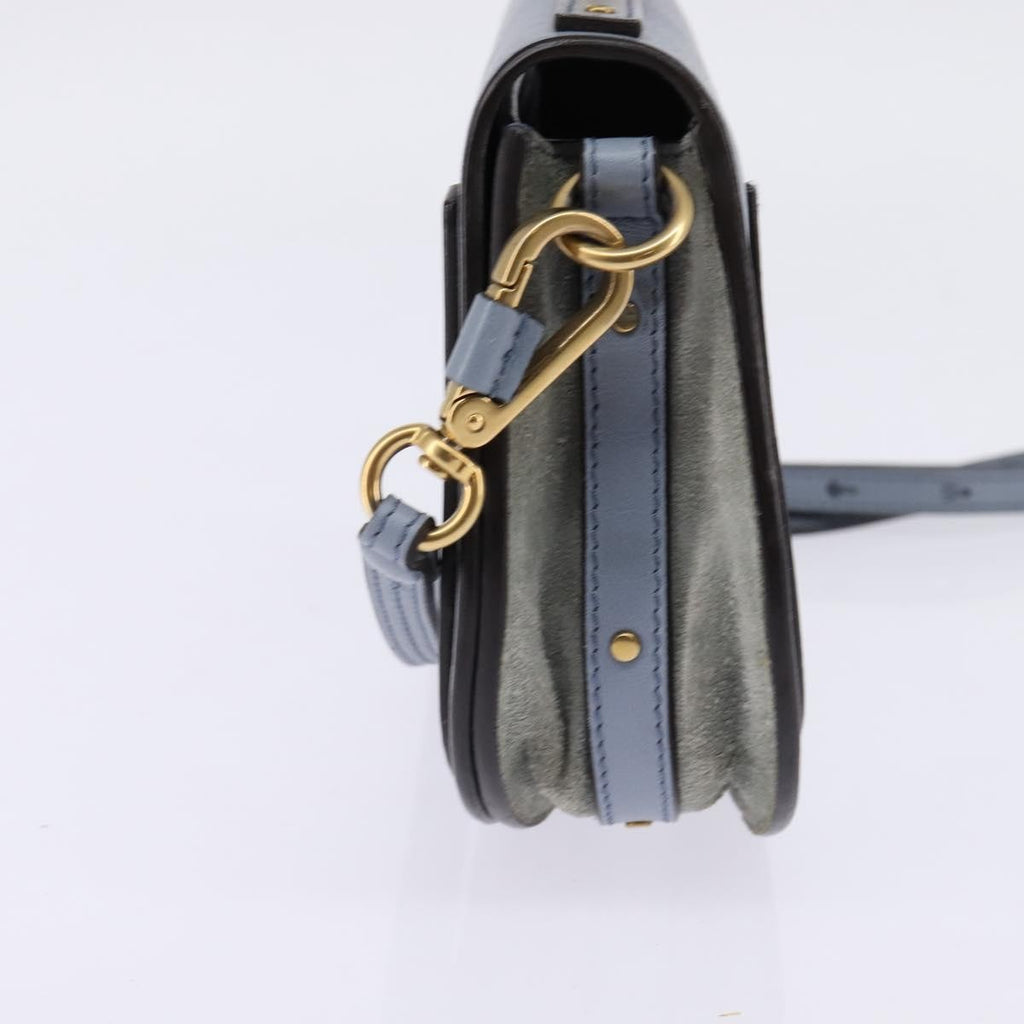 Chloe Nile Crossbody Bag Leather Blue Leather Handbag (Authentic  )