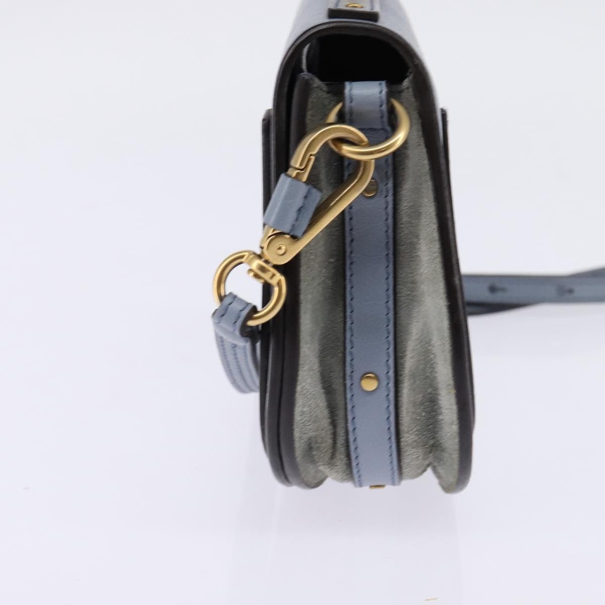 Chloe Nile Crossbody Bag Leather Blue Leather Handbag (Authentic  )