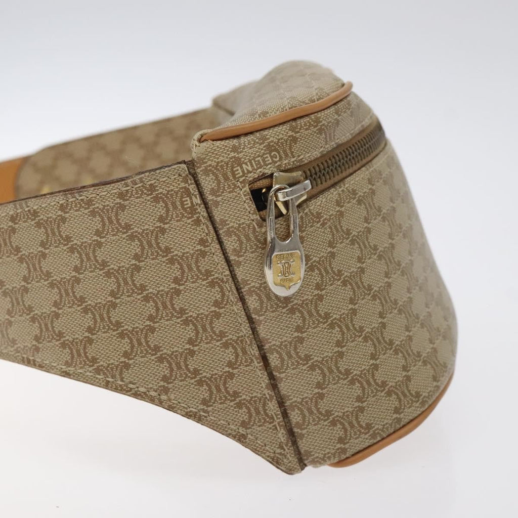 Celine Vintage Macadam Shoulder Bag Macadam Canva  Vinyl Beige Pvc,Canvas Backpack Bag ( )
