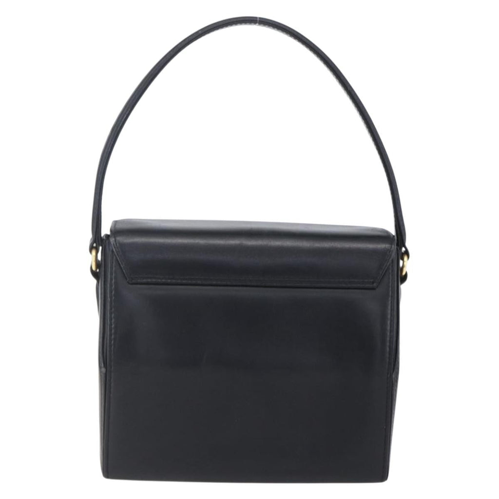 Givenchy Vintage Handbag Leather Black Leather Bag (Authentic  )