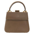 Salvatore Ferragamo Gancini Handbag Leather Beige Leather Handbag (Authentic  )