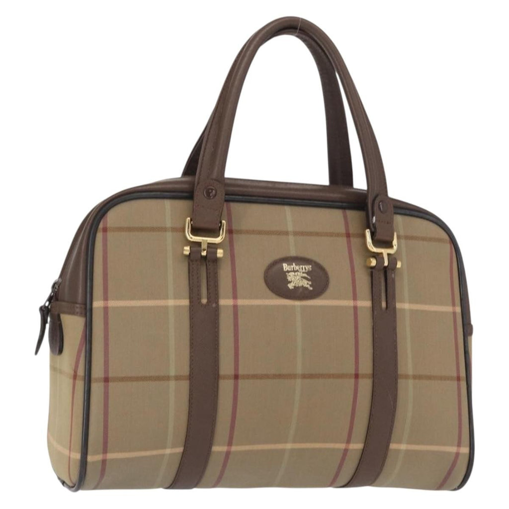 Burberry Nova Handbag Canvas Beige Canvas Handbag (Authentic  )