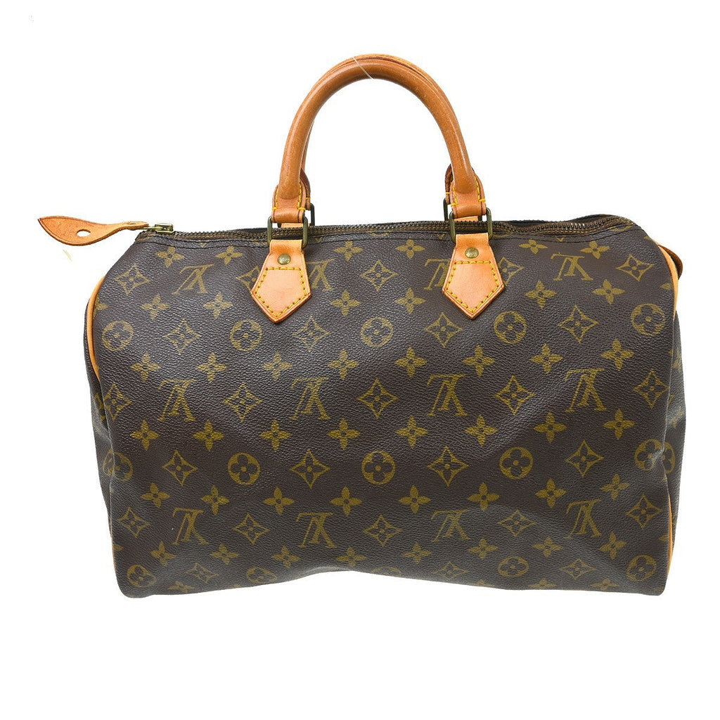 Louis Vuitton Speedy Handbag Monogram Canvas Brown Canvas Handbag ( )