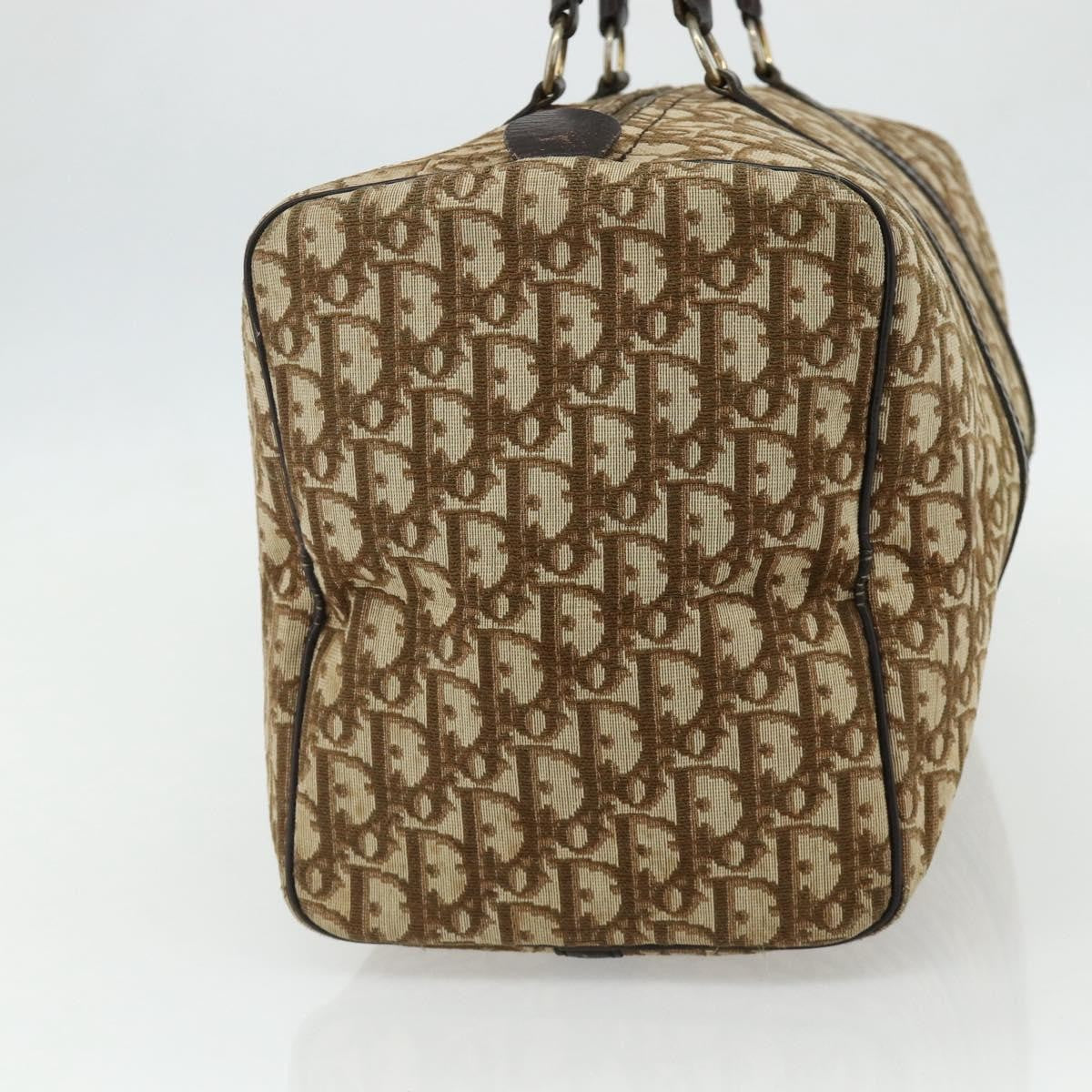 Christian Dior Vintage Trotter Handbag Canvas Brown Canvas Handbag ( )