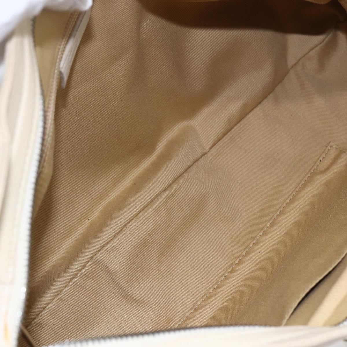 Salvatore Ferragamo Gancini Handbag Leather Beige Leather Handbag (Authentic  )