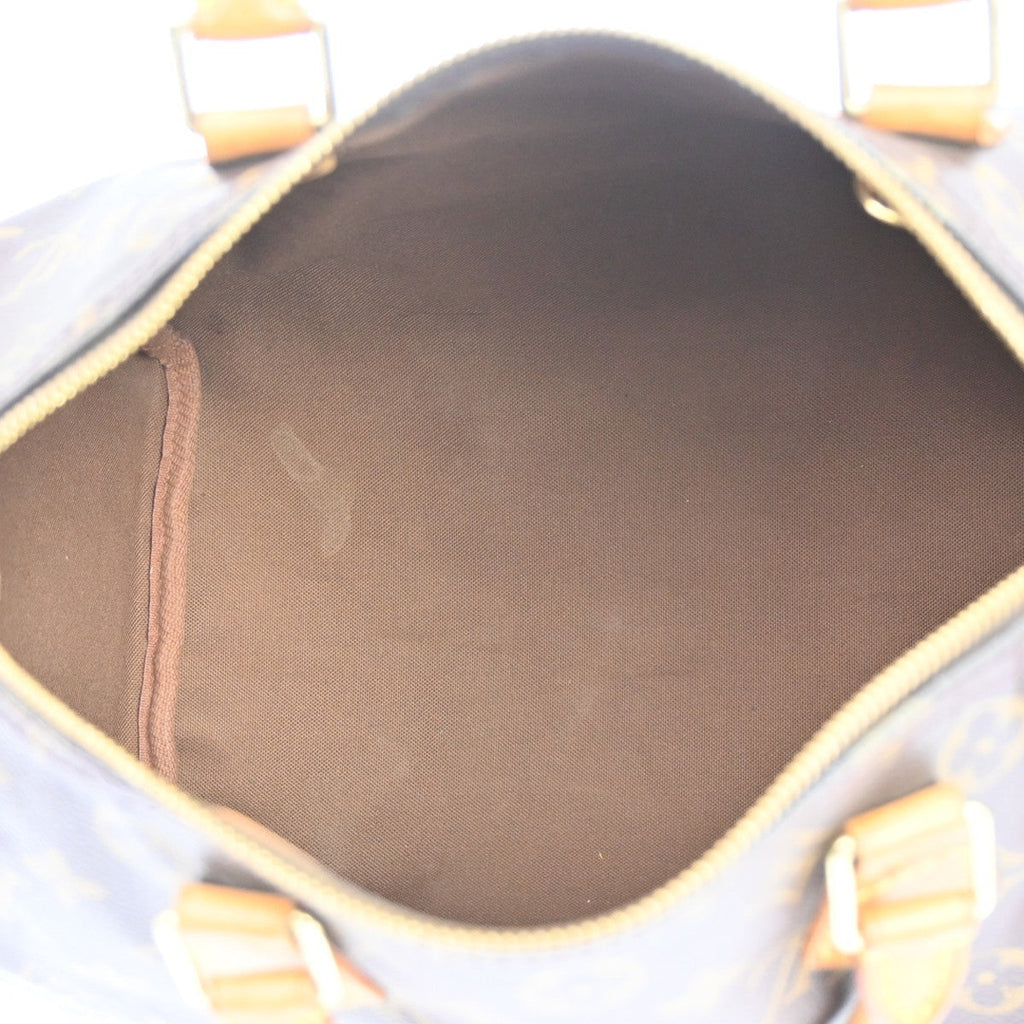 Louis Vuitton Speedy Handbag Monogram Canvas Brown Canvas Handbag ( )