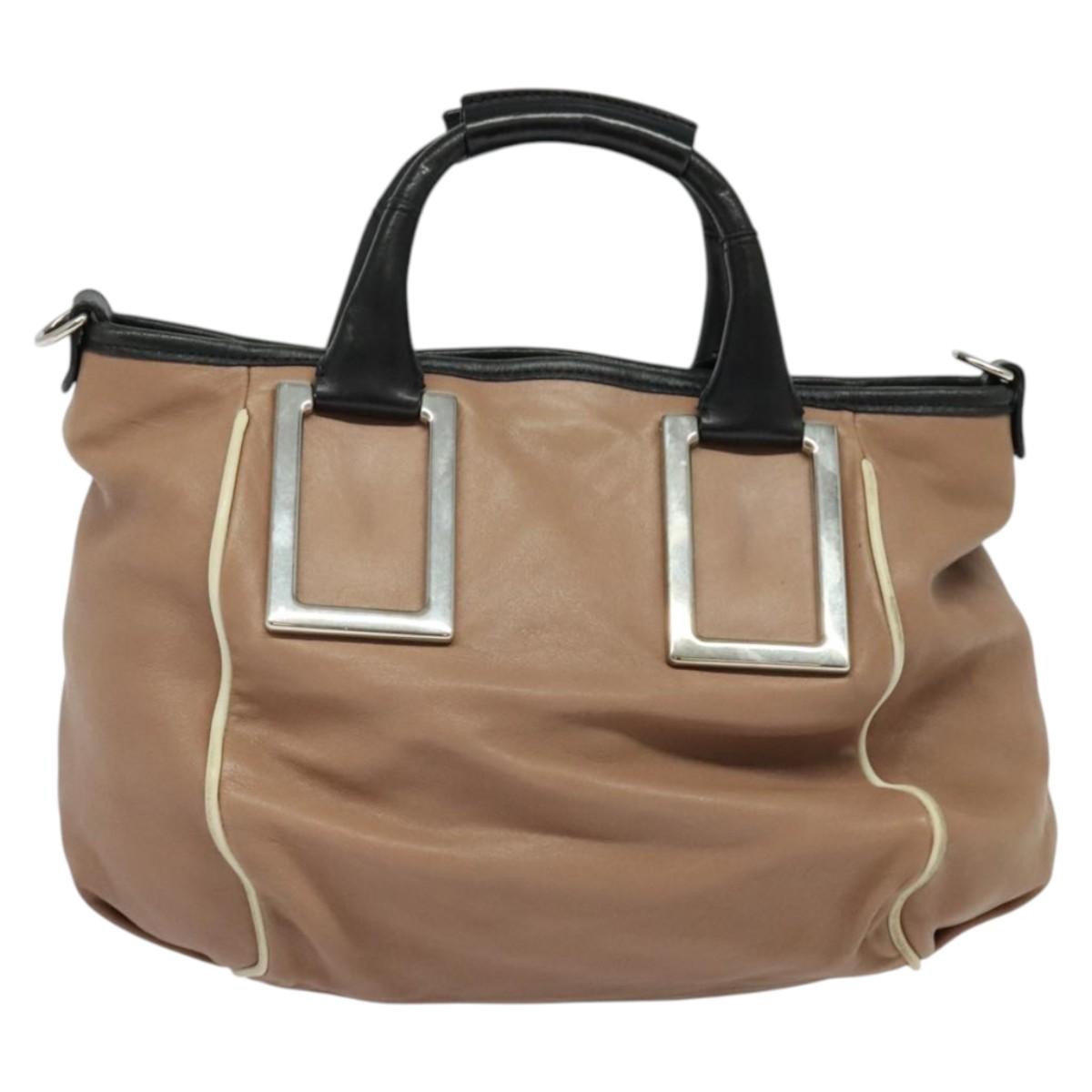 Chloe Ethel Handbag Leather Pink Leather Handbag (Authentic  )