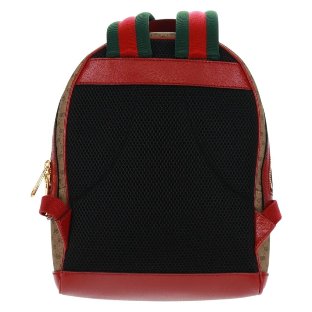 Gucci Doraemon Zip Backpack Printed Mini Gg Coated Canvas Beige Canvas Backpack Bag (Authentic  )
