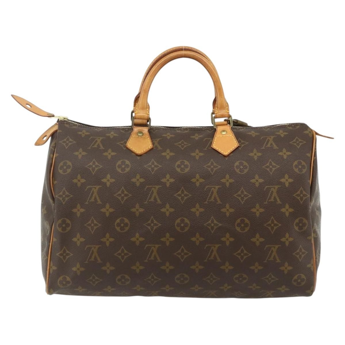 Louis Vuitton Speedy Handbag Monogram Canvas Brown Canvas Handbag ( )