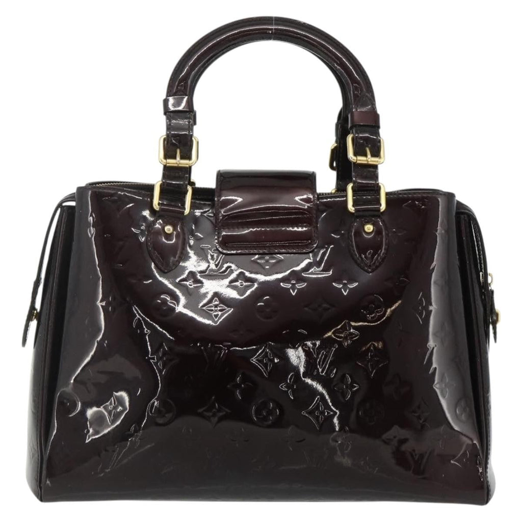 Louis Vuitton Melrose Avenue Handbag Monogram Vernis Burgundy Patent_Leather Handbag ( )
