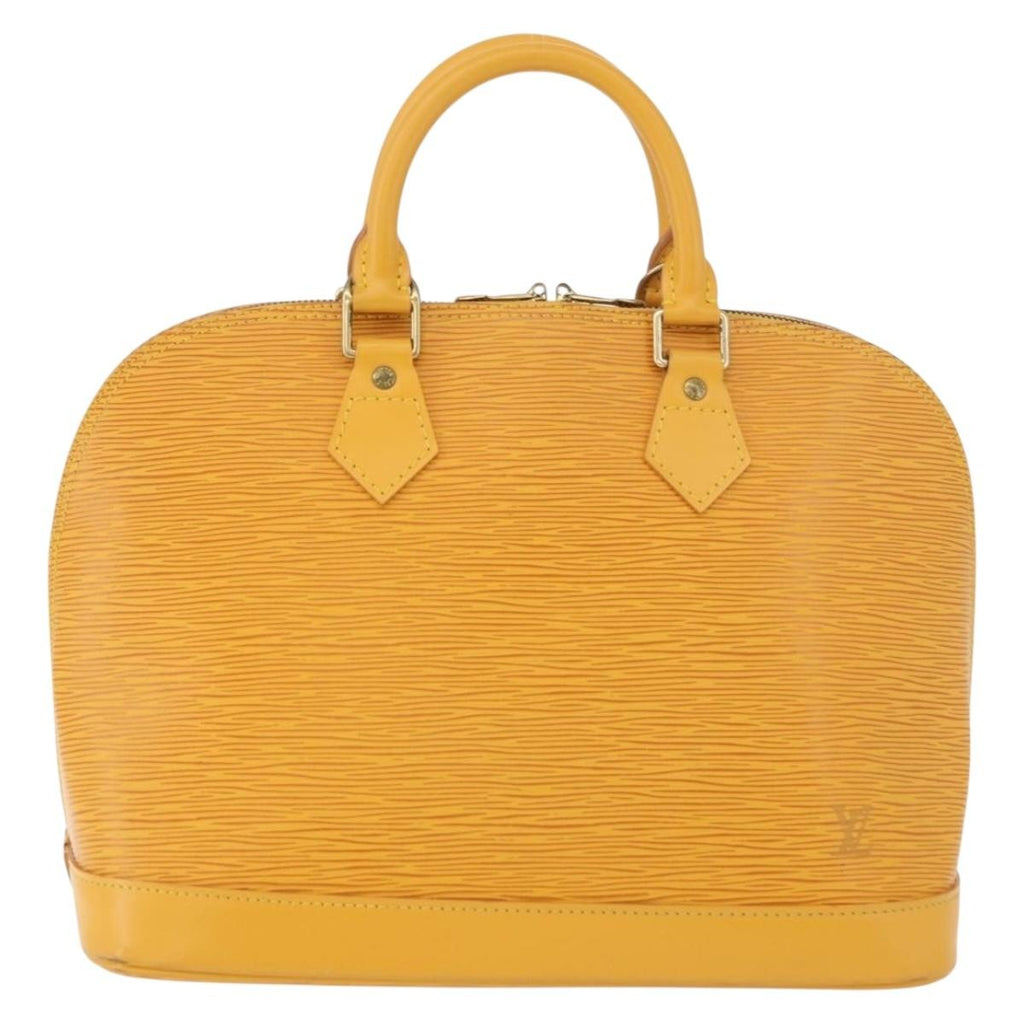 Louis Vuitton Alma Handbag Epi Leather Yellow Leather Handbag ( )